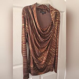Women's Beautiful blouse sz Large Copper and Gold